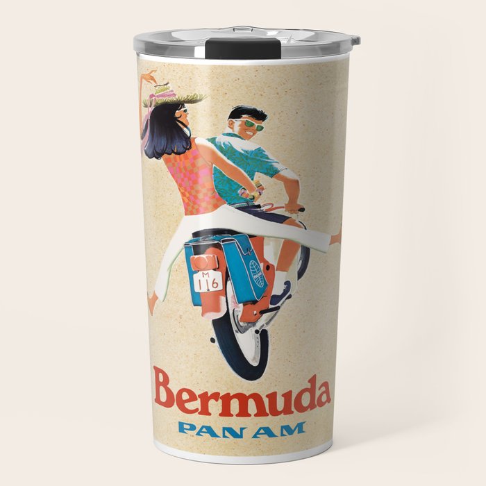 1960 Bermuda Pan American Airlines Travel Poster Travel Mug Gallery Image 1