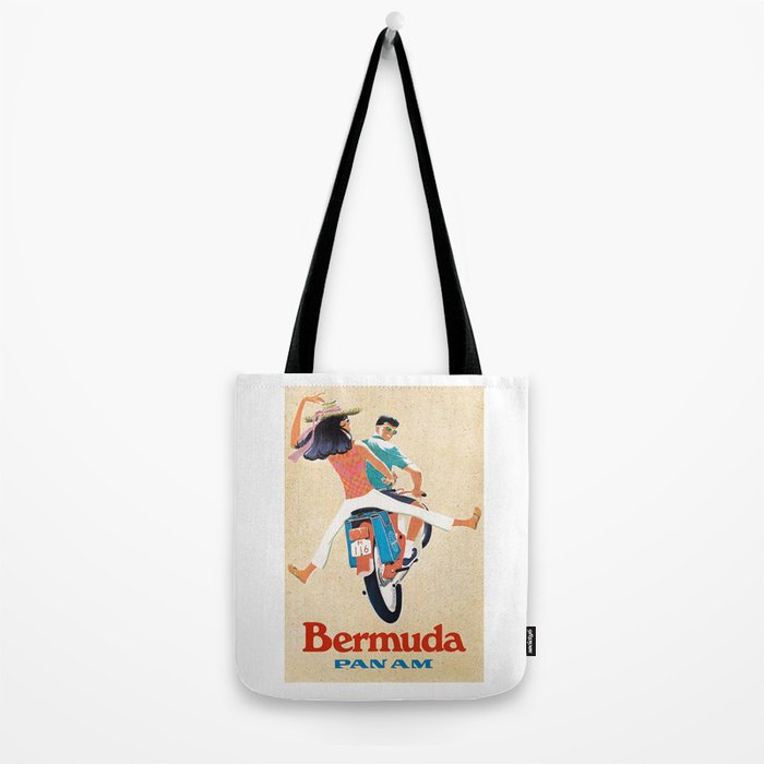 1960 Bermuda Pan American Airlines Travel Poster Tote Bag Gallery Image 2