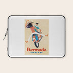 1960 Bermuda Pan American Airlines Travel Poster Laptop Sleeve Gallery Image 1