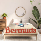 1960 Bermuda Pan American Airlines Travel Poster Comforter Gallery Image 3