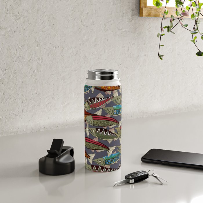 Alaskan salmon dusk Water Bottle Gallery Image 4
