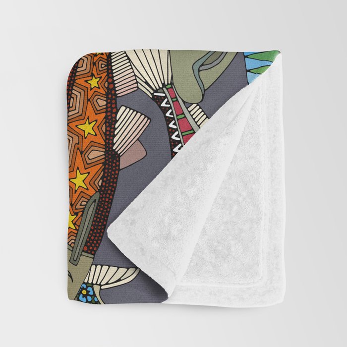 Alaskan salmon dusk Throw Blanket Gallery Image 3