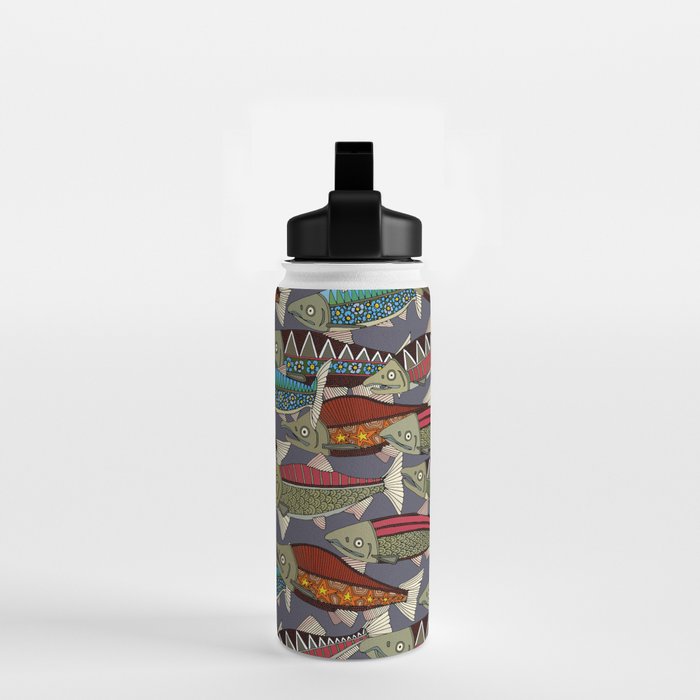 Alaskan salmon dusk Water Bottle Gallery Image 2