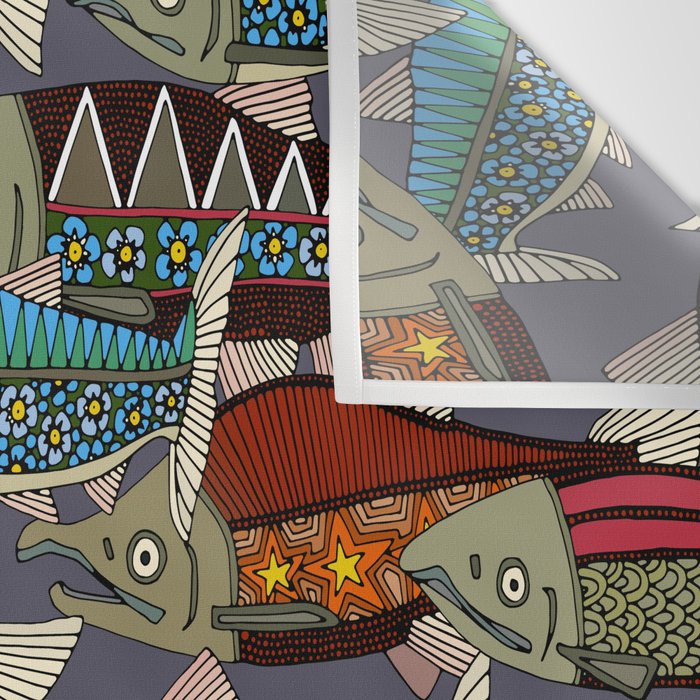 Alaskan salmon dusk Wall Tapestry Gallery Image 3