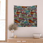 Alaskan salmon dusk Wall Tapestry Gallery Image 2