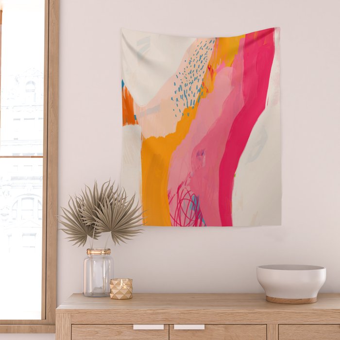 Abstract Line Shades Wall Tapestry Gallery Image 2
