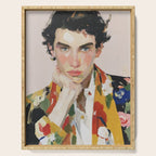 Floral Gaze Portrait Serving Tray Gallery Image 1