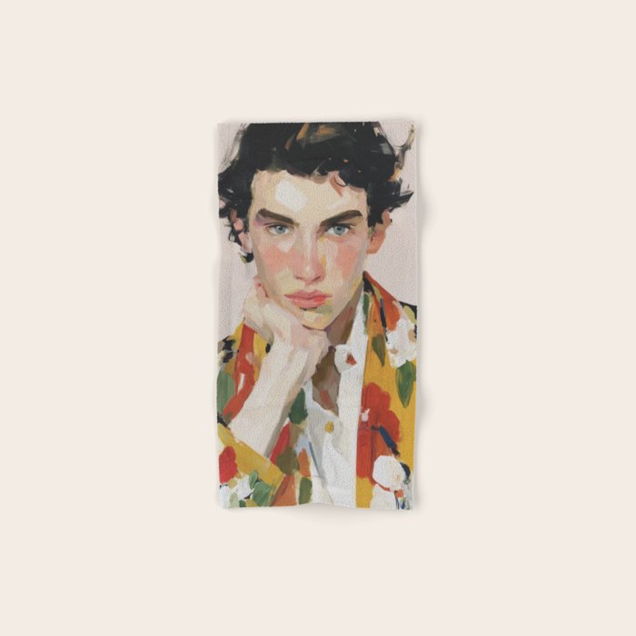 Floral Gaze Portrait Bath Towel Gallery Image 1