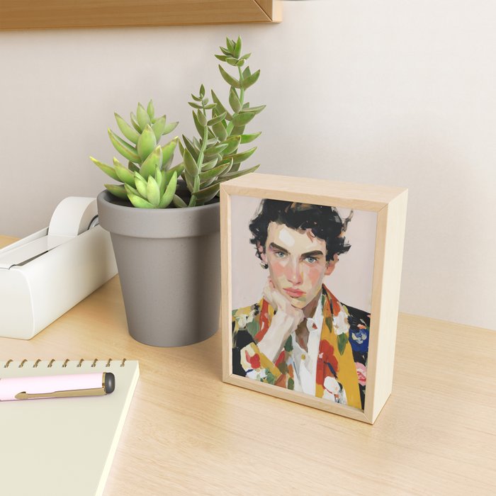 Floral Gaze Portrait Mini Art Print Gallery Image 2