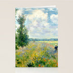 Claude Monet "Poppy Field, Argenteuil" Stationery Card Gallery Image 2