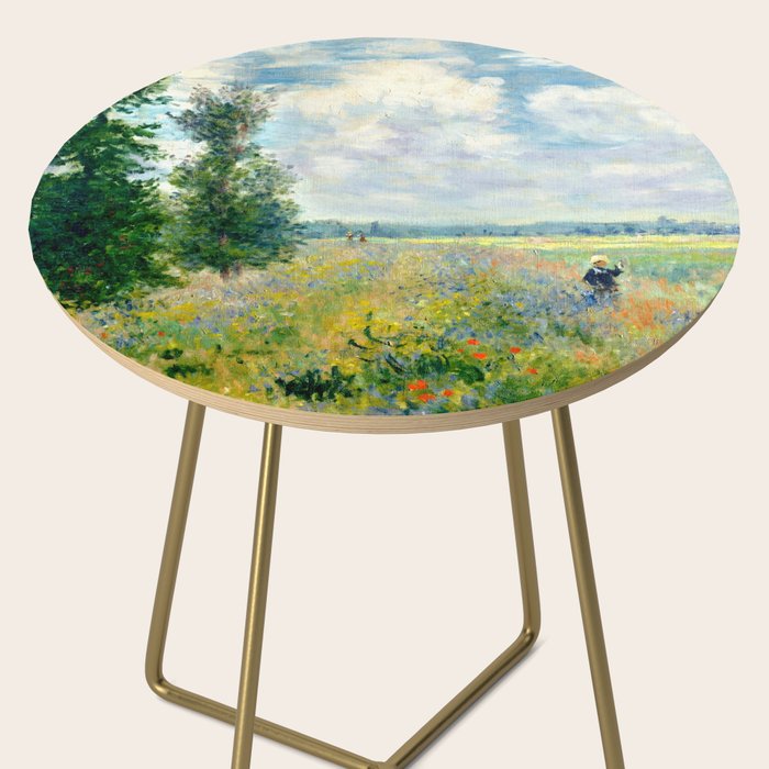 Claude Monet "Poppy Field, Argenteuil" Side Table Gallery Image 2