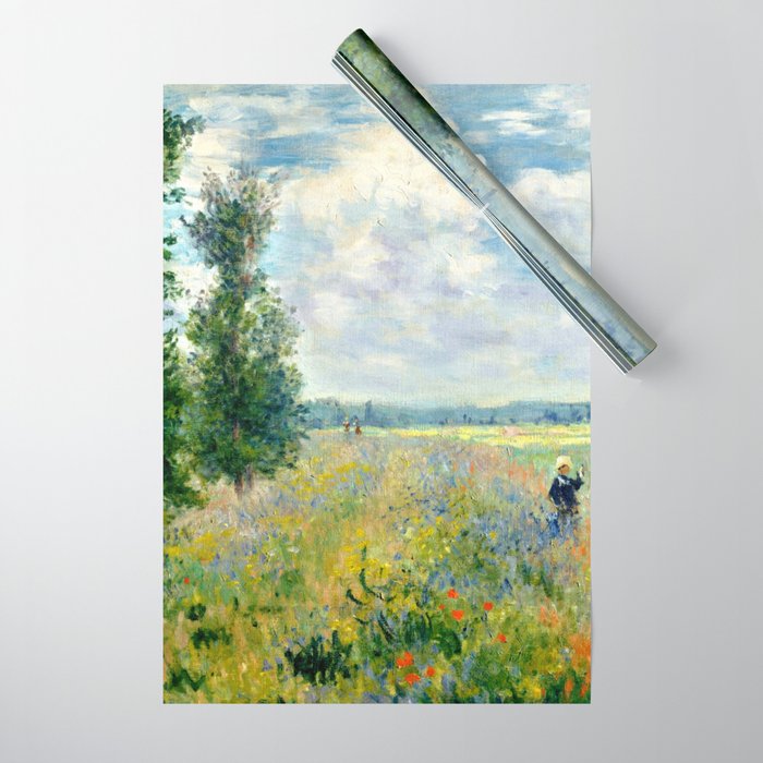 Claude Monet "Poppy Field, Argenteuil" Wrapping Paper Gallery Image 1
