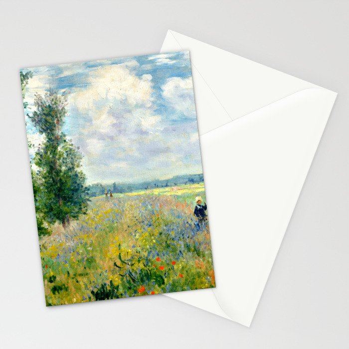 Claude Monet "Poppy Field, Argenteuil" Stationery Card Gallery Image 2