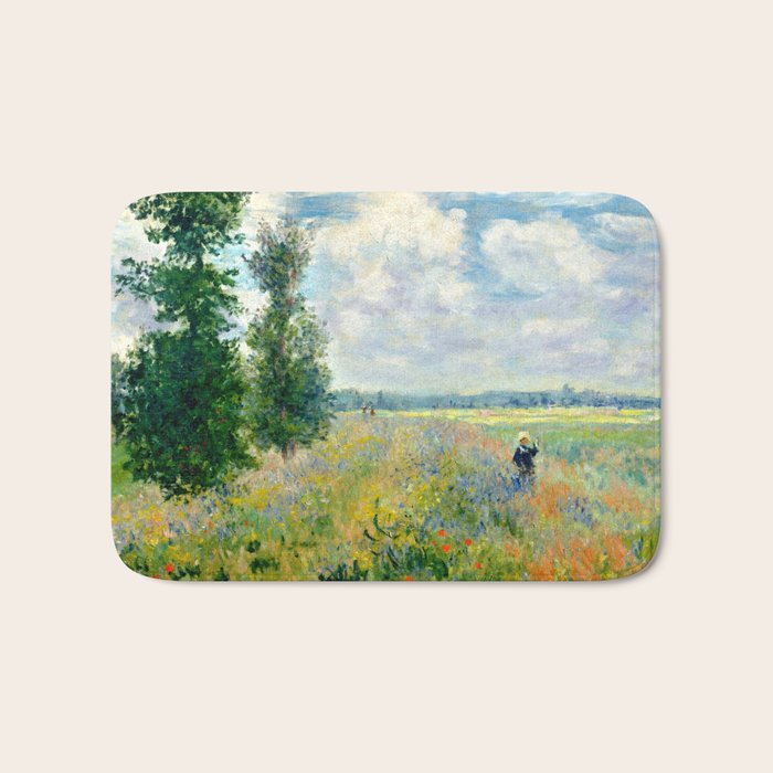 Claude Monet "Poppy Field, Argenteuil" Bath Mat Gallery Image 1