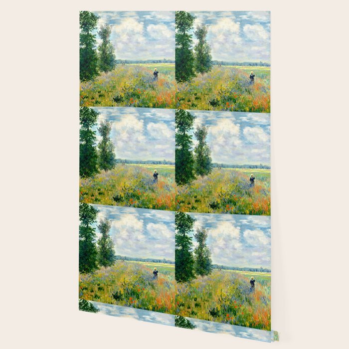 Claude Monet "Poppy Field, Argenteuil" Wallpaper Gallery Image 2