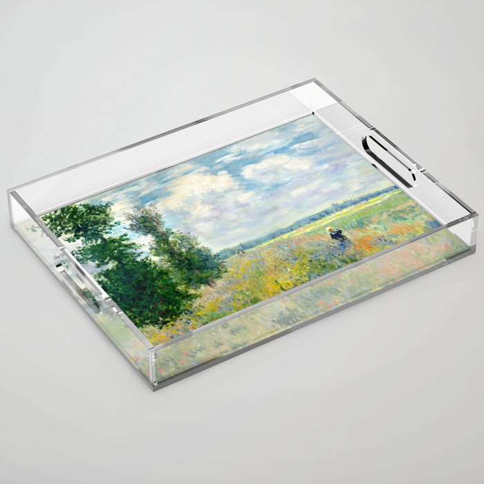 Claude Monet "Poppy Field, Argenteuil" Acrylic Tray Gallery Image 1