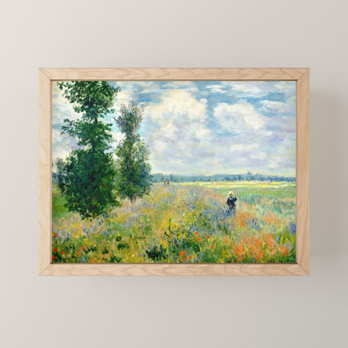Claude Monet "Poppy Field, Argenteuil" Mini Art Print Gallery Image 1