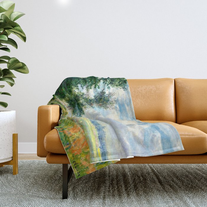 Claude Monet "Poppy Field, Argenteuil" Throw Blanket Gallery Image 1