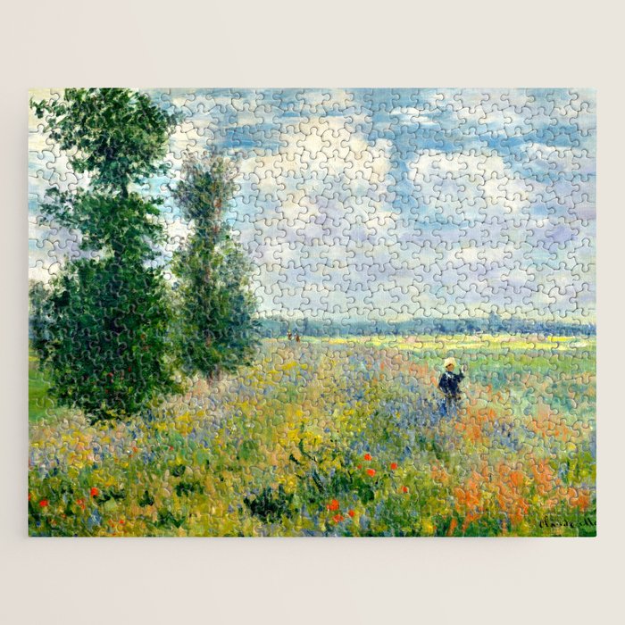 Claude Monet "Poppy Field, Argenteuil" Jigsaw Puzzle