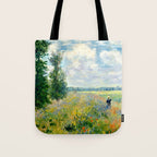 Claude Monet "Poppy Field, Argenteuil" Tote Bag Gallery Image 1