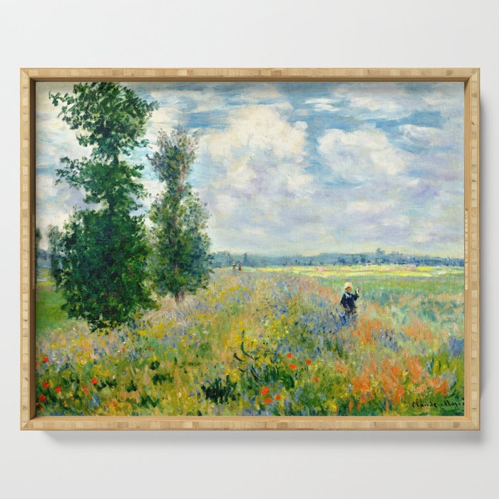 Claude Monet "Poppy Field, Argenteuil" Serving Tray Gallery Image 1