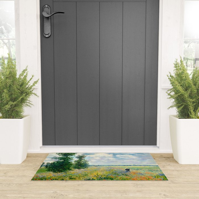 Claude Monet "Poppy Field, Argenteuil" Welcome Mat Gallery Image 3