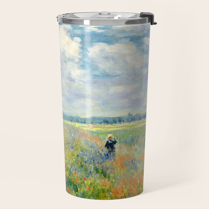 Claude Monet "Poppy Field, Argenteuil" Travel Mug Gallery Image 2
