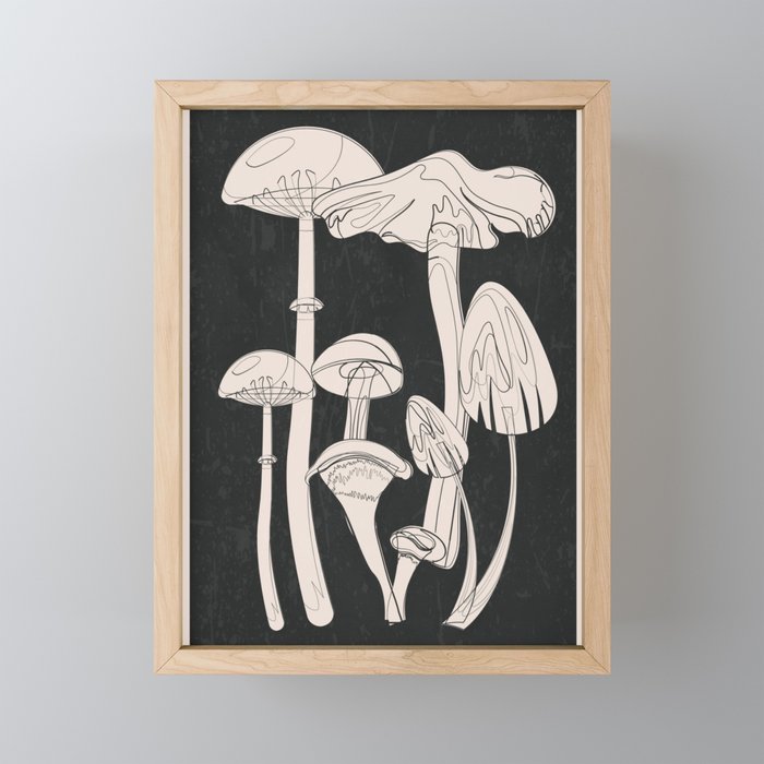 Abstract Mushrooms 7 Mini Art Print Gallery Image 1