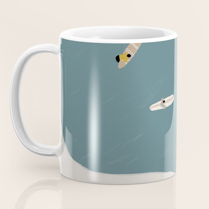 Surfers Surfing at the Sea Coffee Mug Gallery Image 3
