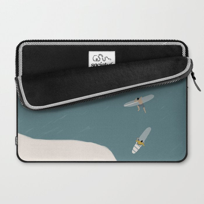 Surfers Surfing at the Sea Laptop Sleeve Gallery Image 2