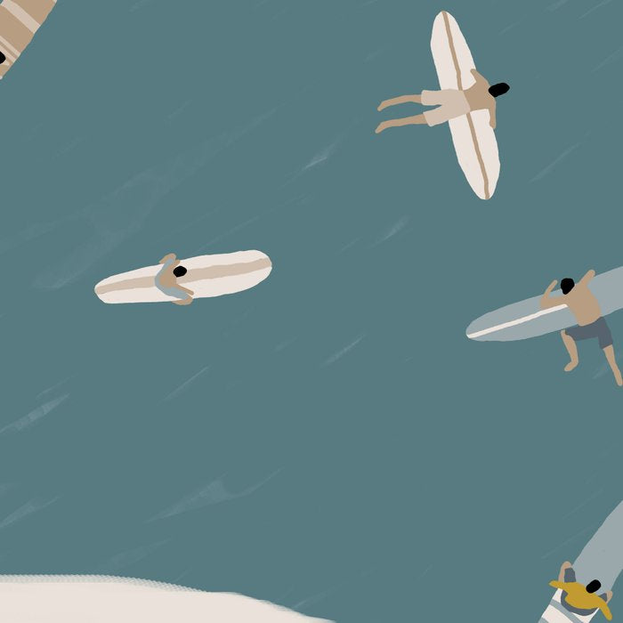 Surfers Surfing at the Sea Coffee Mug Gallery Image 2