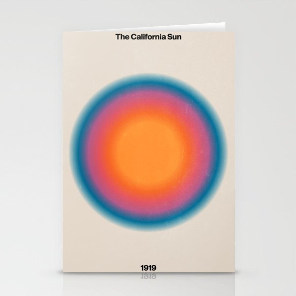 Vintage California Sun: Gradient Edition Stationery Card Gallery Image 2