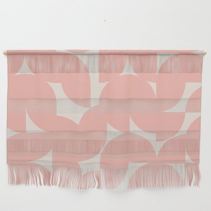 Contemporary Geometric Shapes - Soft Pink Wall Hanging Gallery Image 1