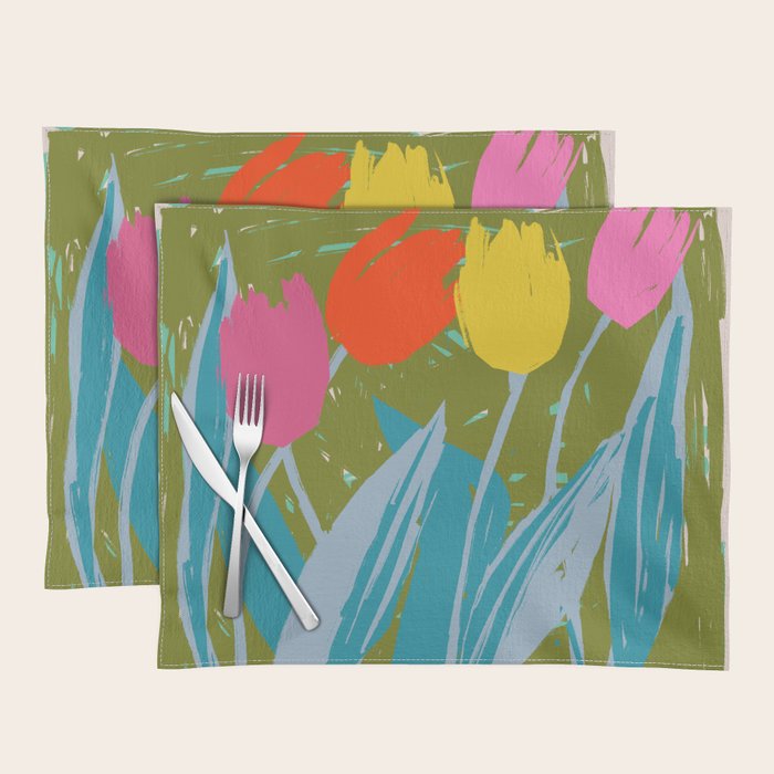 Summer Block Of Tulips Placemat Gallery Image 1