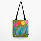 Summer Block Of Tulips Tote Bag Gallery Image 2