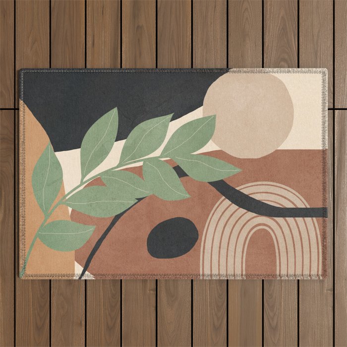 Branches in an abstract setting 01 Outdoor Rug Gallery Image 1