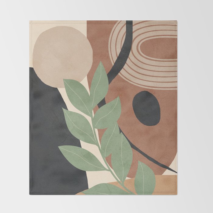 Branches in an abstract setting 01 Throw Blanket Gallery Image 2