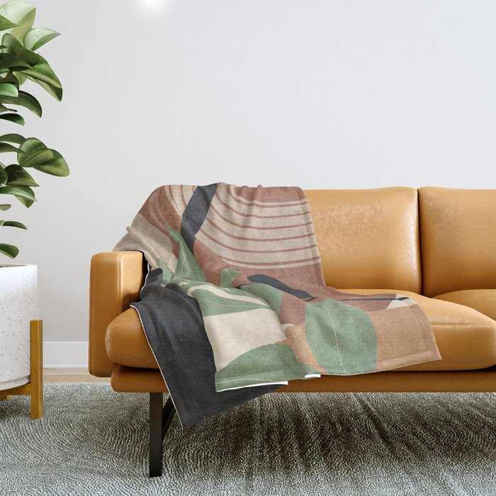 Branches in an abstract setting 01 Throw Blanket Gallery Image 1