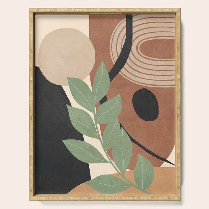 Branches in an abstract setting 01 Serving Tray Gallery Image 1