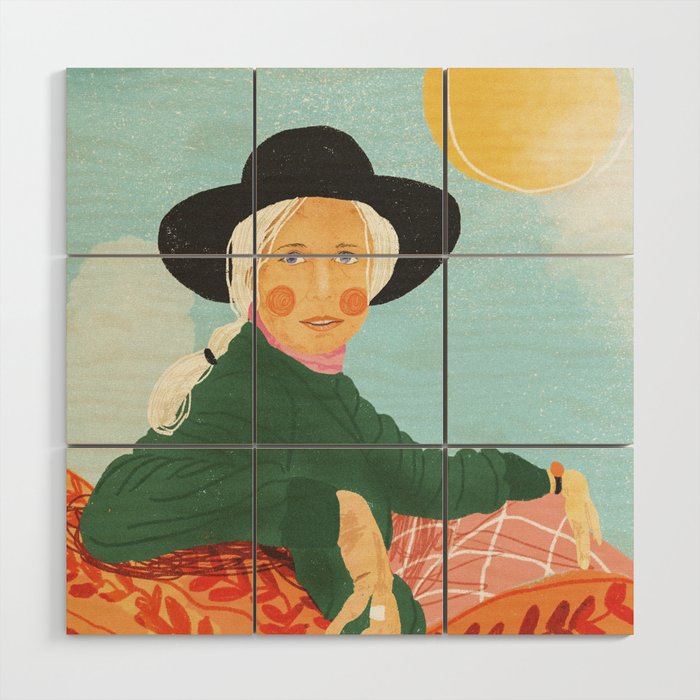 Portrait of a Woman Wood Wall Art Gallery Image 1