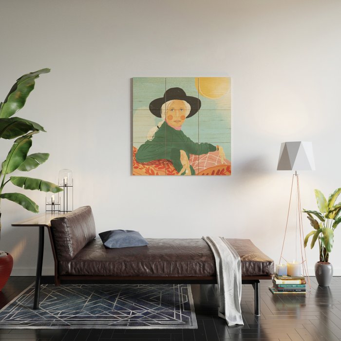 Portrait of a Woman Wood Wall Art Gallery Image 2