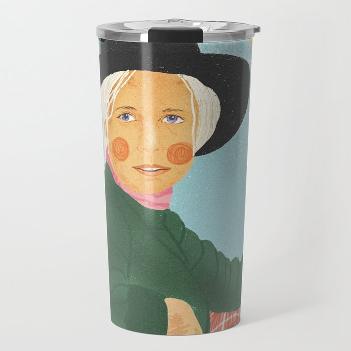 Portrait of a Woman Travel Mug Gallery Image 1