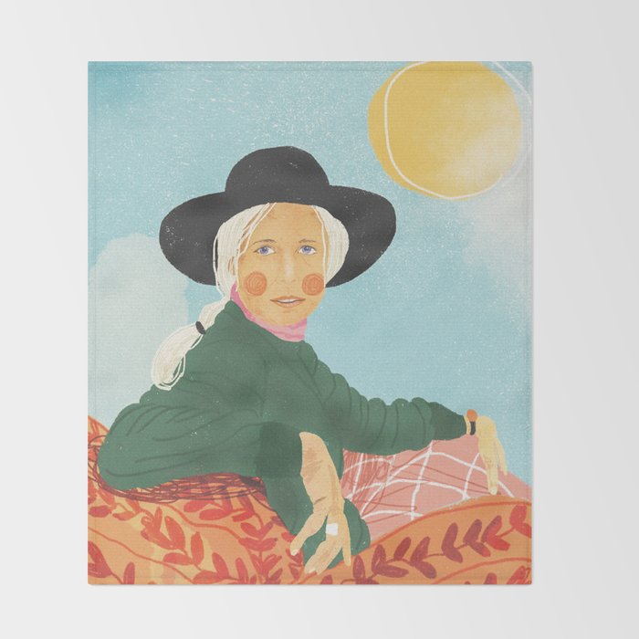 Portrait of a Woman Throw Blanket Gallery Image 2