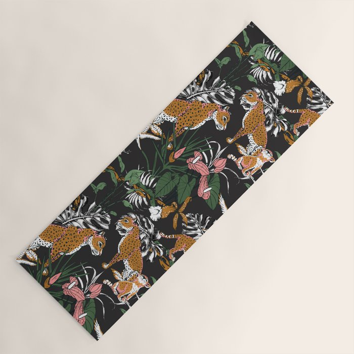 Leopards at night Yoga Mat Gallery Image 1