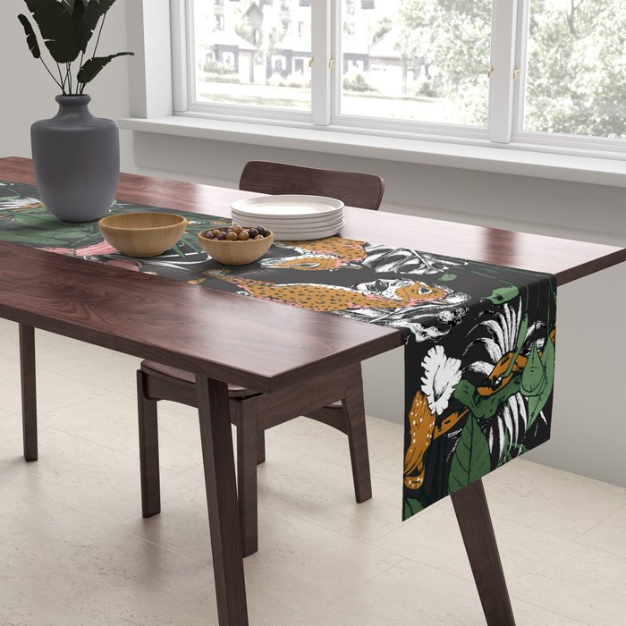 Leopards at night Table Runner Gallery Image 2
