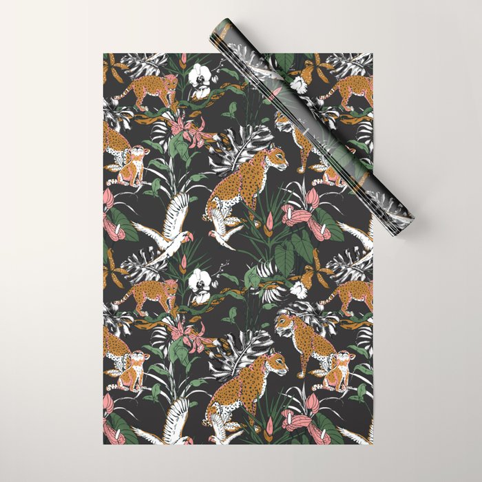 Leopards at night Wrapping Paper Gallery Image 1