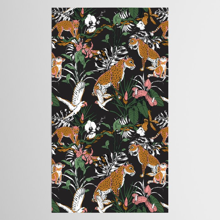 Leopards at night Tablecloth Gallery Image 2