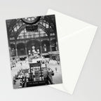 Penn Station 370 Seventh Avenue Train Station Concourse New York black and white photography - photo Stationery Card Gallery Image 2