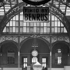 Penn Station 370 Seventh Avenue Train Station Concourse New York black and white photography - photo Coffee Mug Gallery Image 2