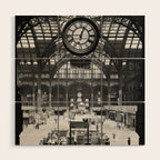 Penn Station 370 Seventh Avenue Train Station Concourse New York black and white photography - photo Wood Wall Art Gallery Image 1